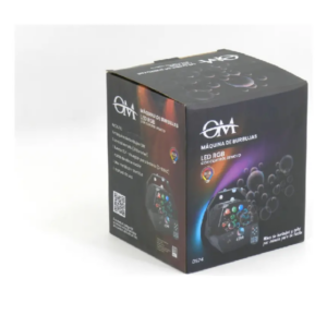 Máquina De Burbujas Inalámbrica RGB Con Control Remoto