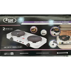 Anafe Eléctrico 2 Hornallas Star Trak 2000W Portátil
