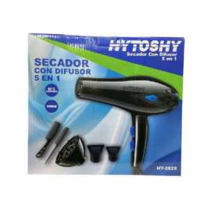 Secador De Pelo Hytoshy 5 En 1 Con Difusor Profesional