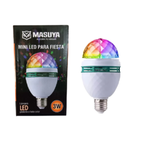 Lámpara LED Giratoria RGB 3W Luz Fiesta Multicolor