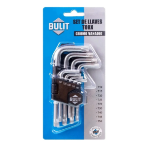 Set Bulit De Llaves Torx 9 Piezas Cromo Vanadio